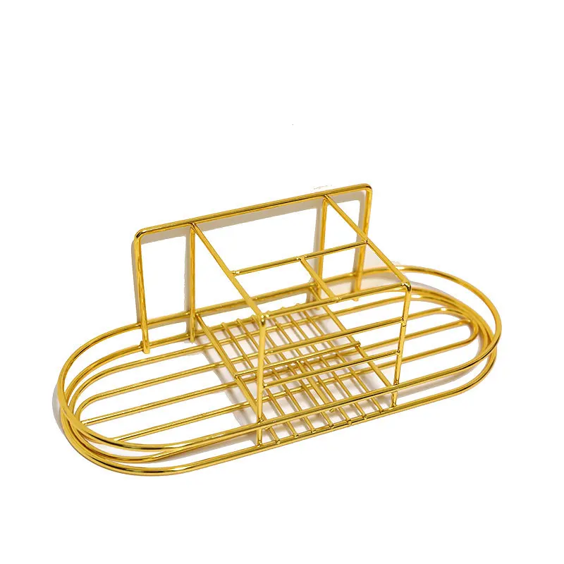 

Nordic Free Punch Storage Rack Tooth Cup Set Shelf Mouthwash Cup Holder Iron Art Toothbrush Holder Bathroom Accessories