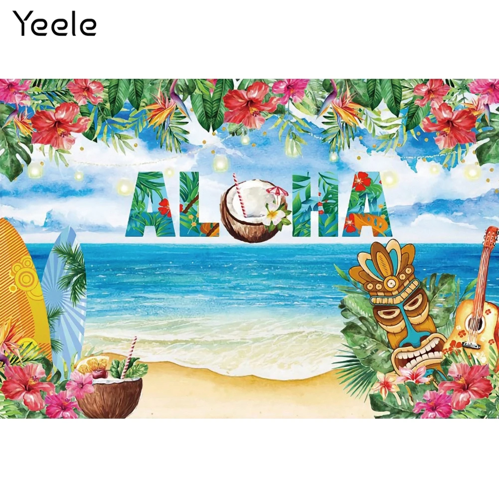 

Летний фон Yeele для фотографирования детей в честь Дня Рождения и серфинга