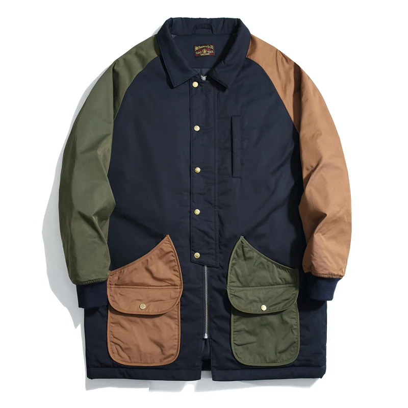 Парка Saucezhan в стиле пэчворк зимняя куртка мужские зимние пальто Мужская парка