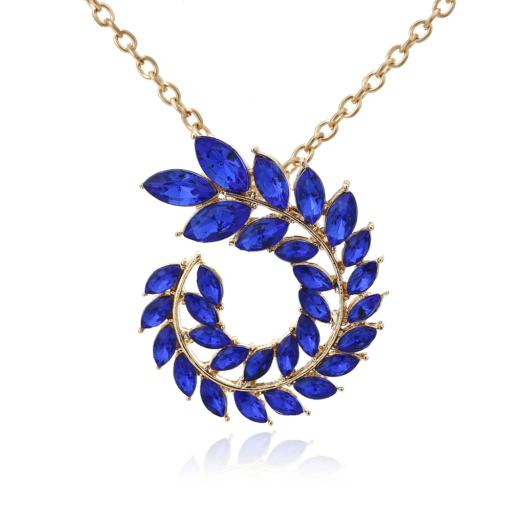 N549 Gold XIYANIKE Модные полые спиральные Красочные листья очаровательные серьги-капли Стразы для женщин пирсинг трендовые ювелирные изделия - Окраска металла: N549 Gold