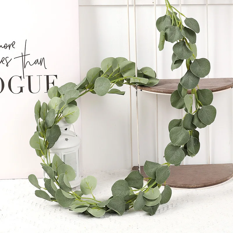 2 м искусственные зеленые эвкалиптовые лозы из ротанга Свадебные украшения