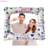 12pcs decorative photo frame foil balloons photography props ballons kids toy inflatable balls decoration baby shower supplies