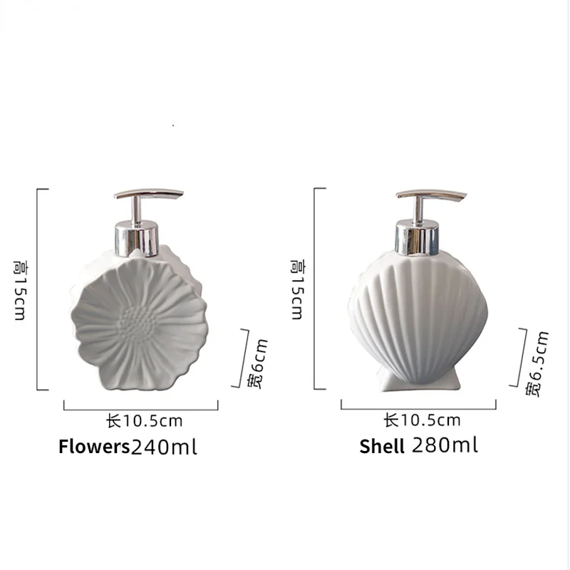 

New Nordic Style Ceramic Soap Dispenser Lotion Hand Sanitizer Press Bottle Empty Bottle Bathroom Home Decoration