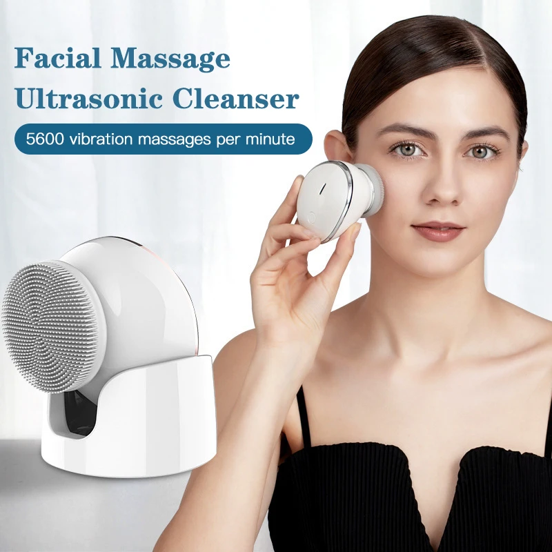 USB электрическая щетка для очищения лица силиконовый Ультразвуковой очиститель