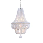 Американская кантри ретро люстра гостиная спальня принцесса комната Дуплекс Здание столовая деревянная люстра из бисера