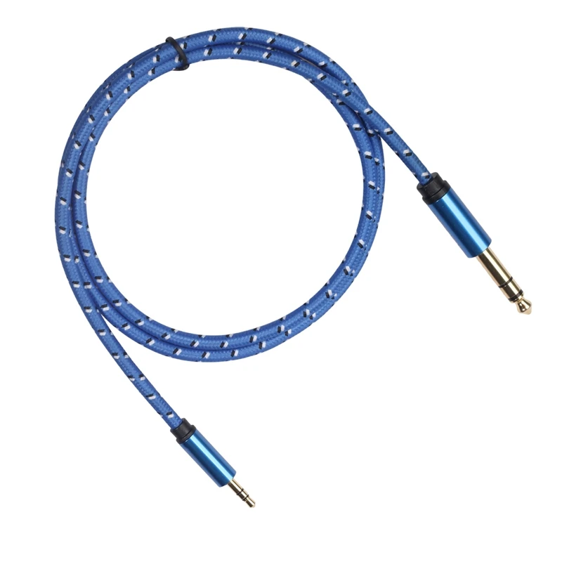 Aux Cable 3.5mm to 6.35mm Audio Jack 3.5 6.35 Male Cord for Guitar Mixer Amplifier CD Player Speaker | Спорт и развлечения
