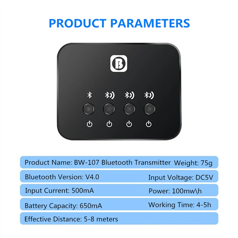 Приемник-передатчик Bluetooth 2-в-1 с разъемом 3 5 мм | Электроника