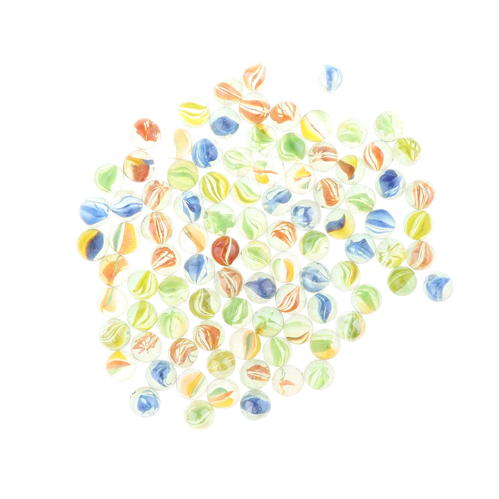 100x забавные стеклянные Мраморные Шарики бегущие игры и китайские шашки игрушка