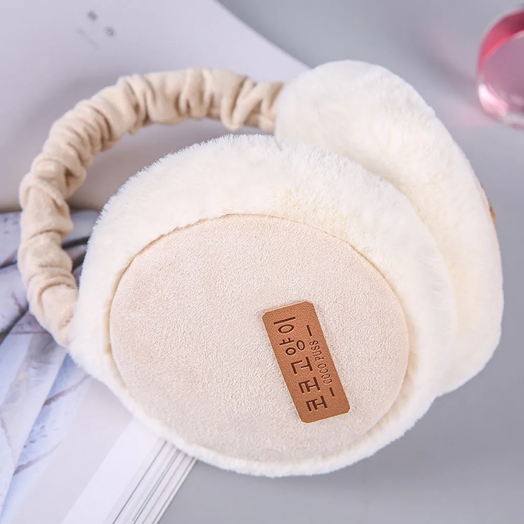 Fashion Unisex Winter Earmuffs Women Men Lovers Ear Warmer Plush Plain Teenage Student Mother Girl Ear Muffs Earflap Earmuffs&B