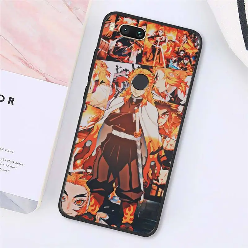 

Rengoku Kyoujurou Demon Slayer Phone Case For Xiaomi Redmi note 7 8 9 t k30 max3 9 s 10 pro lite Luxury brand shell funda coque