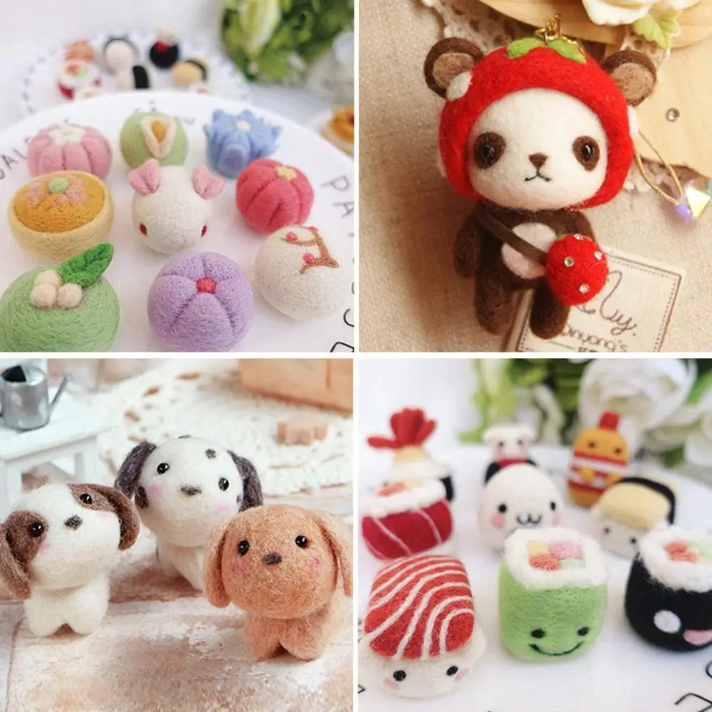 Игольчатая шерсть для рукоделия материалы шерстяная фитильная пряжа валяния и