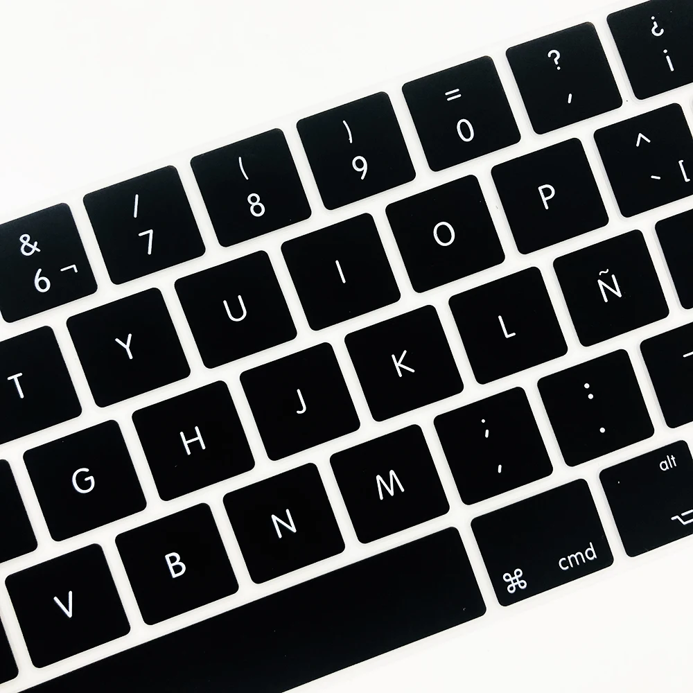 Spanish EU-Enter EU-Key Keyboard Cover Protector for Macbook Pro 13Air 11 12 15 touch bar A1706/A1466/A1707/A1990/A2159/A1932