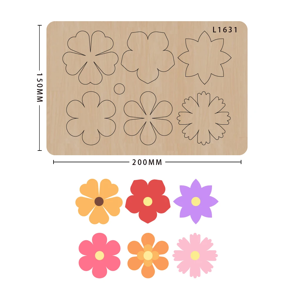 Высекальные штампы для скрапбукинга с цветами деревянные высекальные