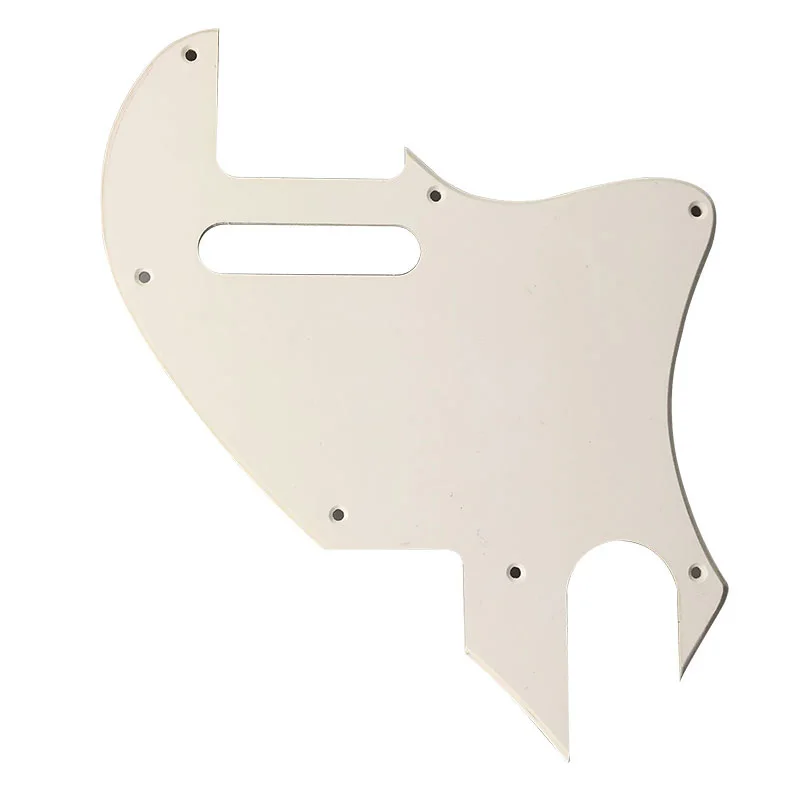 Запчасти для гитары Pleroo-для США Telecaster Tele F hole Hybrid Guitar Pickguard пластина для преобразования Tele Поддержка настройки - Цвет: 1Ply White