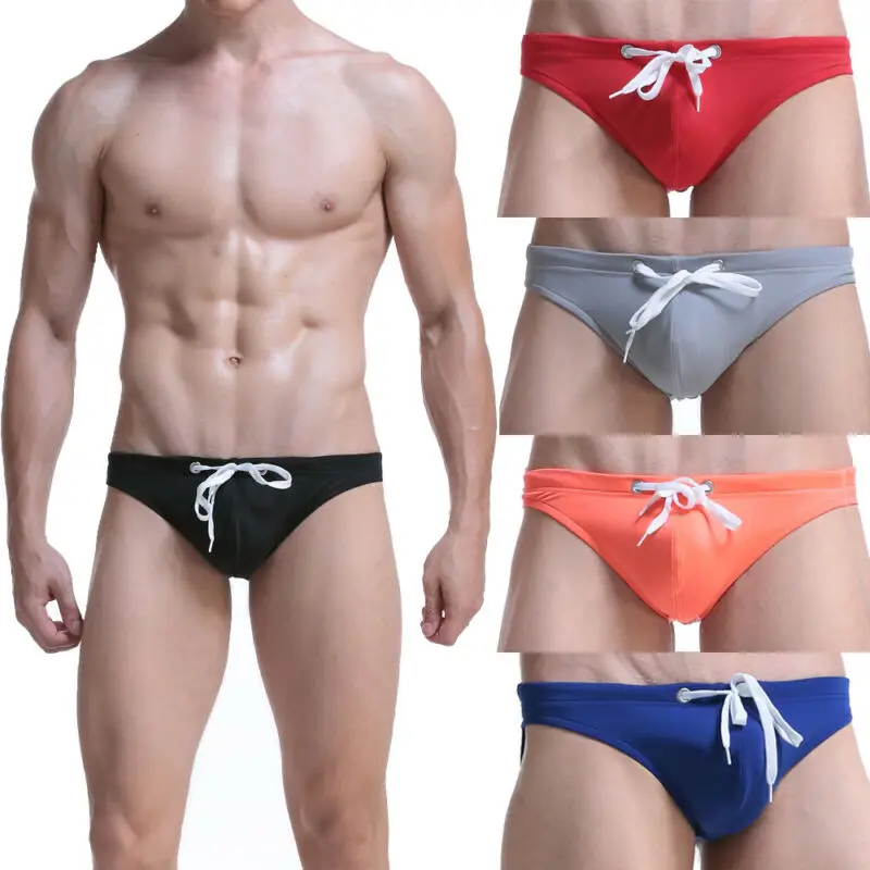 

New Men's Briefs Swimwear Beach Drawstring Shorts Swim Trunks Thongs Underwear