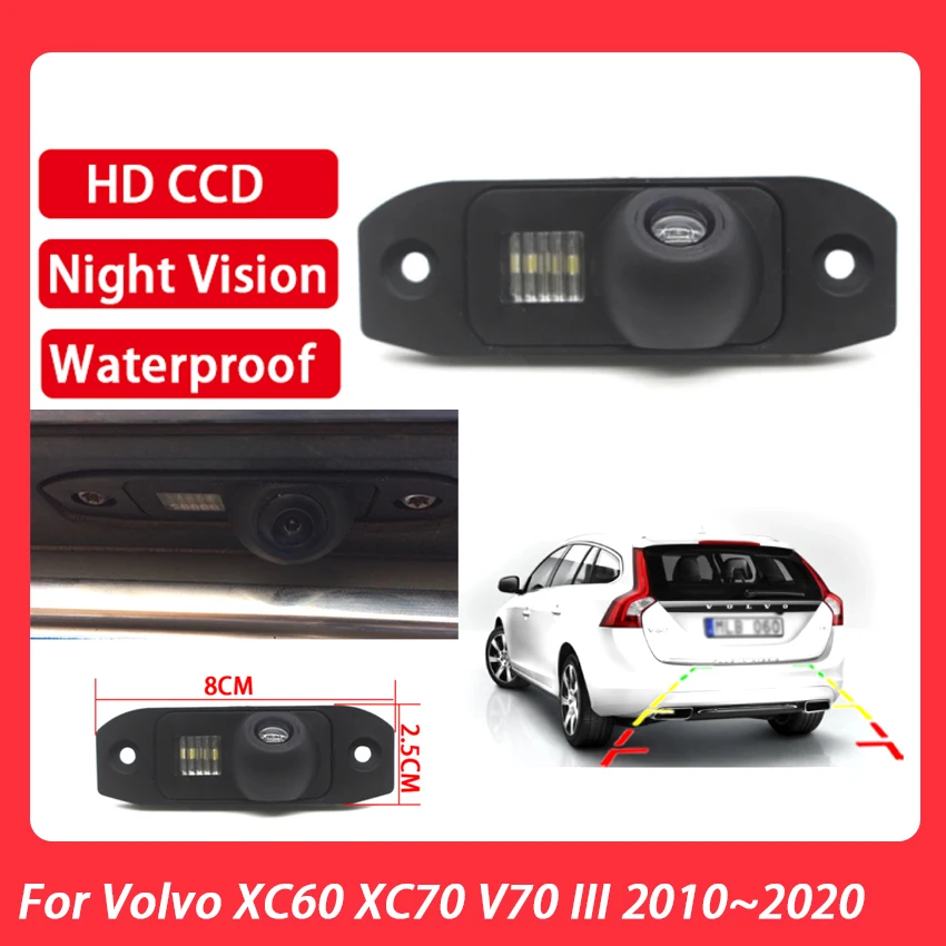 Автомобильная ПЗС-камера заднего вида ночного видения для Volvo XC60 XC70 V70 III 2010 2011 2012