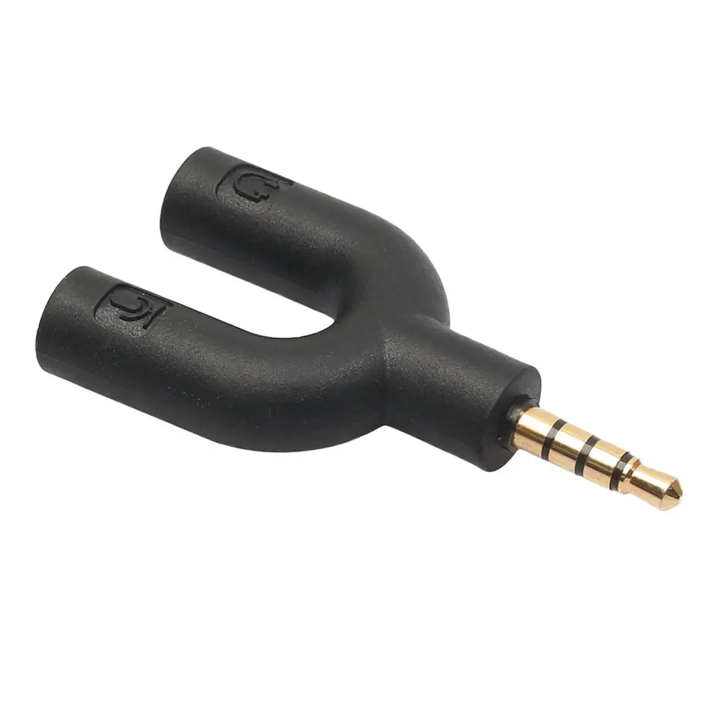 3.5mm U-shape Earphone Adapter Double Jack Plug Stereo Headphone Splitter For PC/MP3 Smartphone Player Audio Cables | Электроника