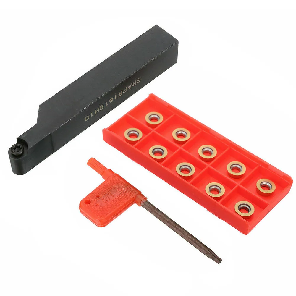 

Face Milling SRAPR1616H10 Lathe Tool Holder W/ 10Pcs RPMT1003MO Carbide Insert