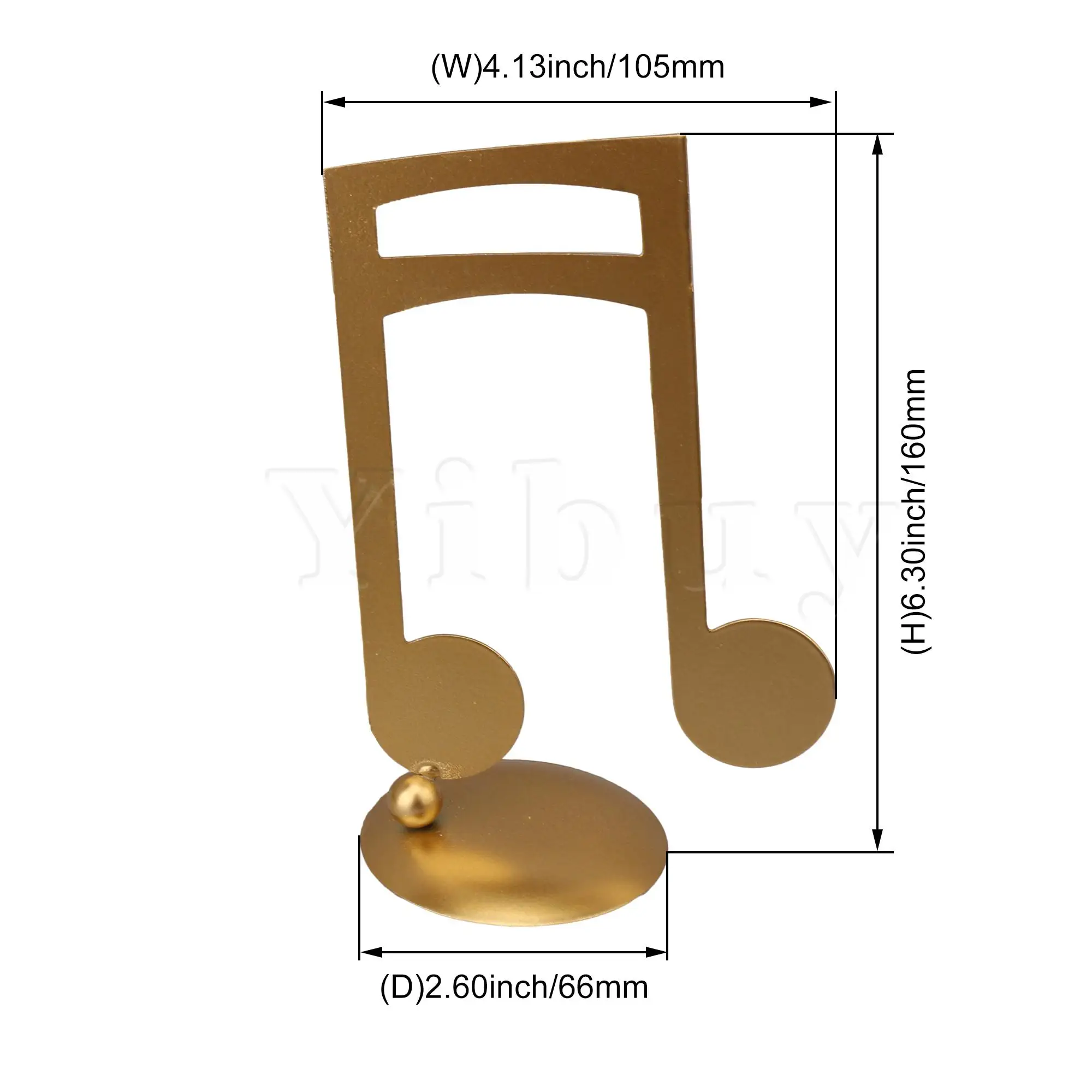 

Yibuy Holiday Christmas Ornament Note Musical Instrument 8th Note Gold