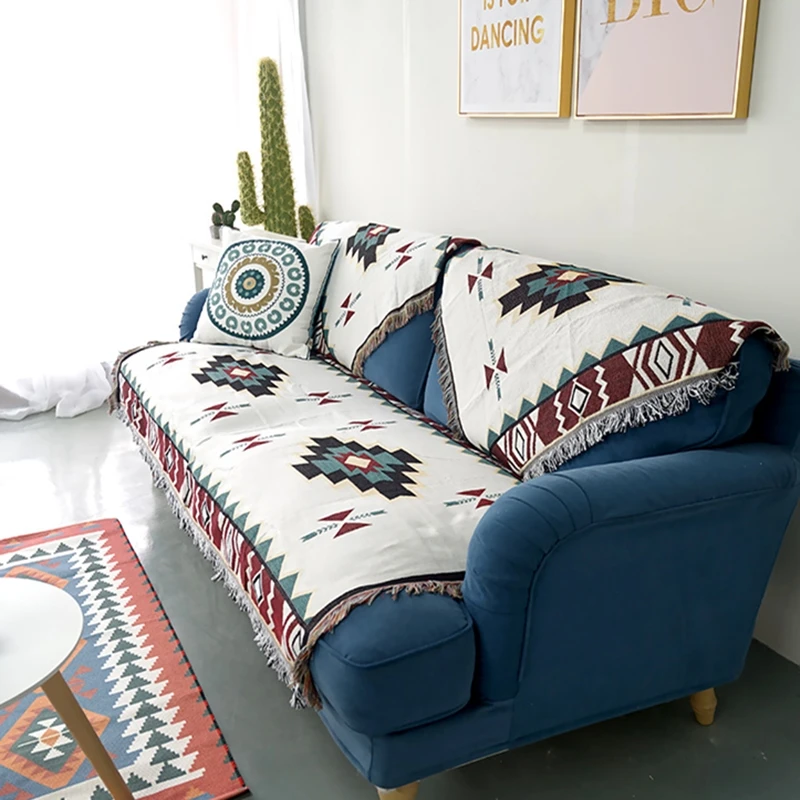 

Geometry Camping Blanket Aztec Baja Blanket Ethnic Sofa Cover Slipcover Travel Throw Bed Cobertor Hanging Tapestry