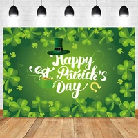 happy st patricks day decorations green shamrock photo background for irish luck day saint patricks day photo booth backdrop