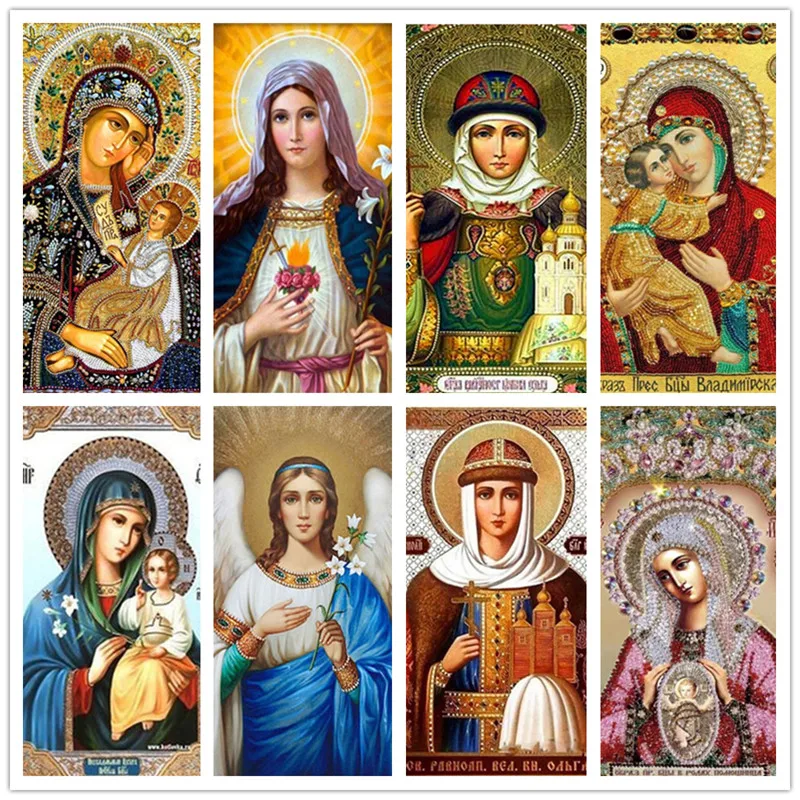 

Full Drill Diamond Painting Religion Character Cross Stitch Icons Art Kits Diamonds Embroidery DIY Decorations Home