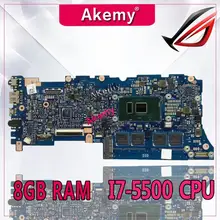 AKemy UX305LA Laptop motherboard I7-5500 CPU 8GB RAM For Asus UX305L UX305LA Test mainboard UX305LA motherboard test 100% ok