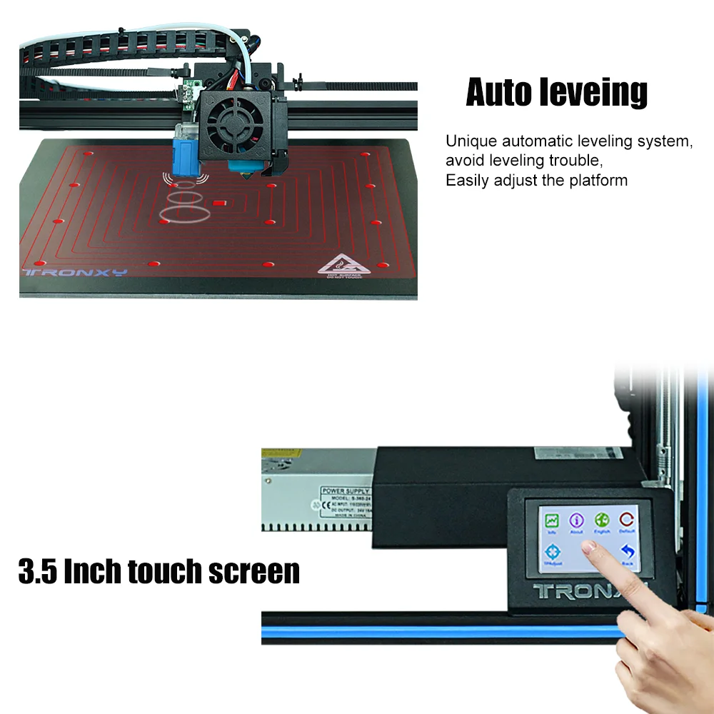 Tronxy X5SA 3d принтер комплект высокой точности с сенсорный экран авто уровень Сделай