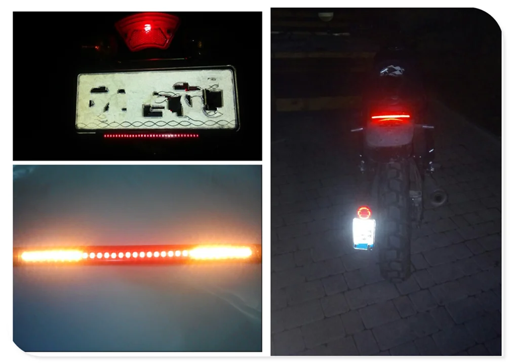 

Motorcycle light with tail brake stop turn signal LED red amber for Kawasaki NINJA 650R ER6F ER6N VERSYS W800 SE Z750S