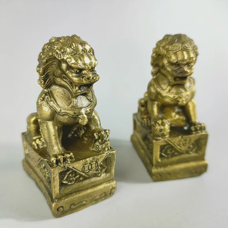 Пара продуманных коллекционных украшений для дома статуи льва фэн-шуй | Дом и сад