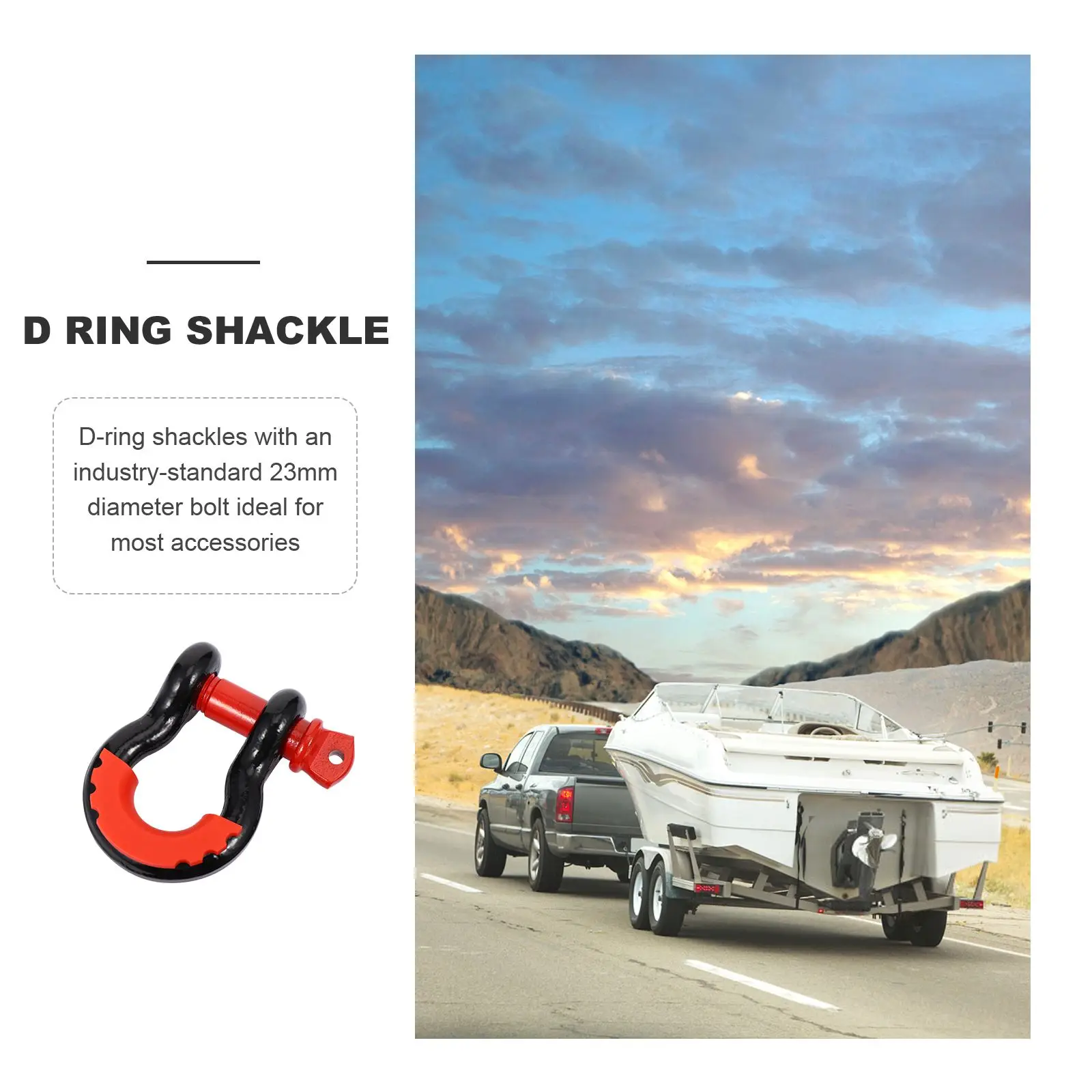 

Heavy Steel Trailer Ring Racing Tow Hook U Type Shackles Towing Chain Hook