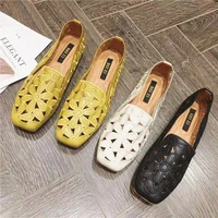 summer flat shoes women size 42 fashion casual hollow slip on platform shoes sandals breathable slip on shoes for women 2021