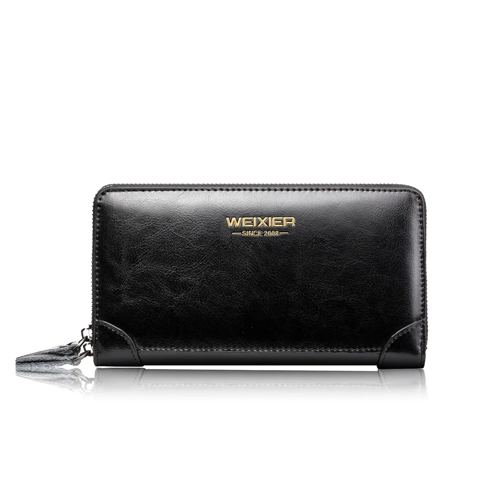 

Luxury Fashion Men's Wallet Long Male Purse Vintage Leather Man Clutch Money Bag Wallets for Men 2021 Zipper Coin Card Holder