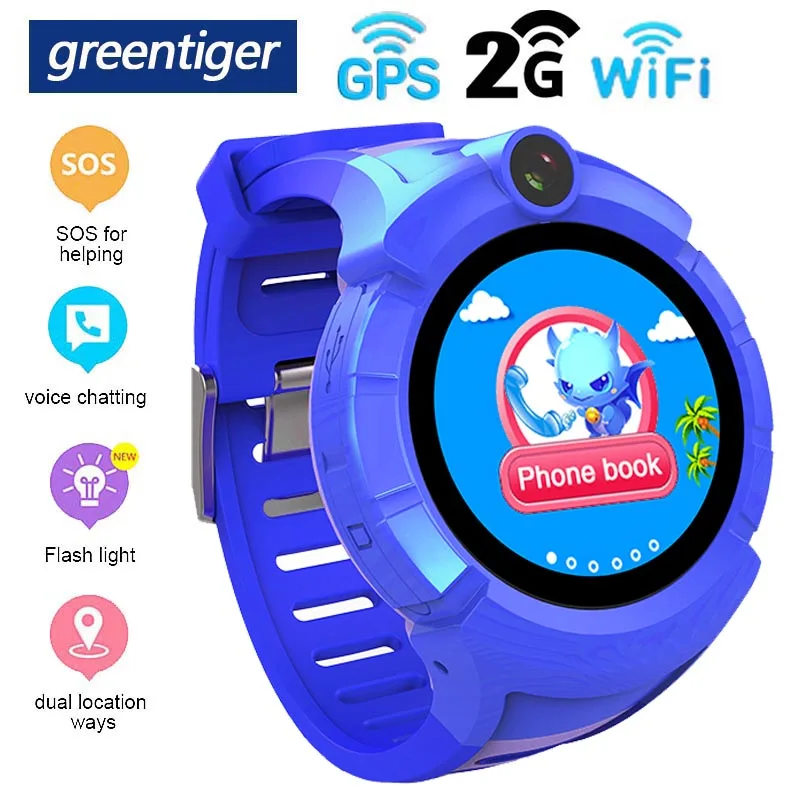 Greentiger Q360 Детские умные часы gps телефон позиционирование wifi умные часы с определением местоположения SOS анти-потеря монитор трекер PK Q100 Q90 Q50