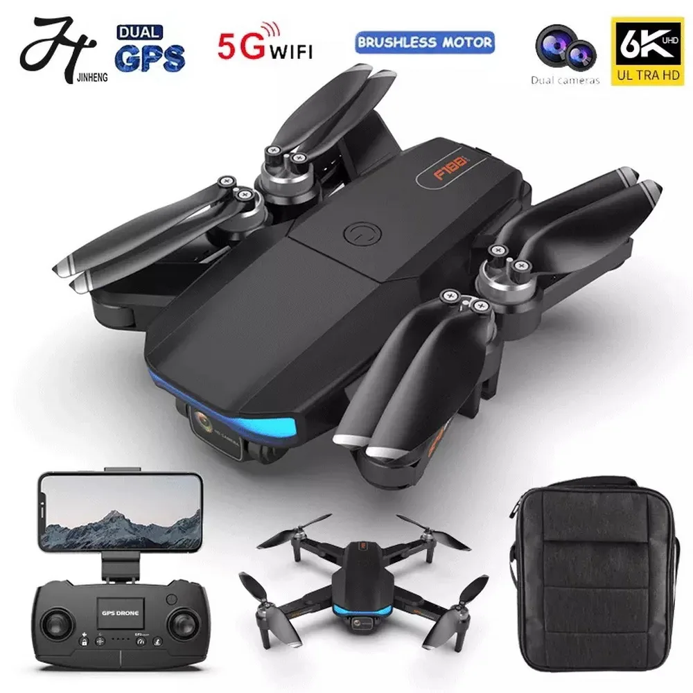 

2021 NEW F188 Drone 6K HD Camera GPS Positioning 5G Image Transmission 6- Axis Gyroscope Foldable Portable Toys Gift For Kids
