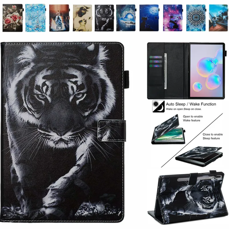 Чехол для Samusng Galaxy Tab S6 10 5 дюйма 2018 флип чехол планшета кожаный смарт с магнитной