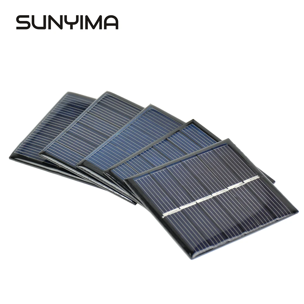 SUNYIMA 10 шт. DIY панелей солнечных батарей 3V 120MA фотоэлектрические солнечные элементы 60x55 мм Мощность Зарядное устройство Солярис эпоксидная пластина