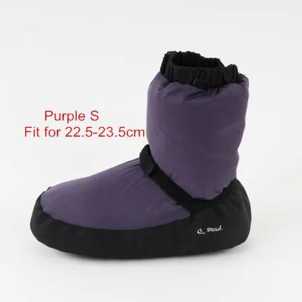 Purple S size Зимние балетные национальные танцевальные туфли для взрослых современные танцевальные хлопковые теплые сапоги балерины - Цвет: Purple S size