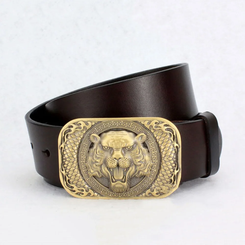 HIDUP высококачественный дизайнерский Однотонный мужской ремень из воловьей кожи