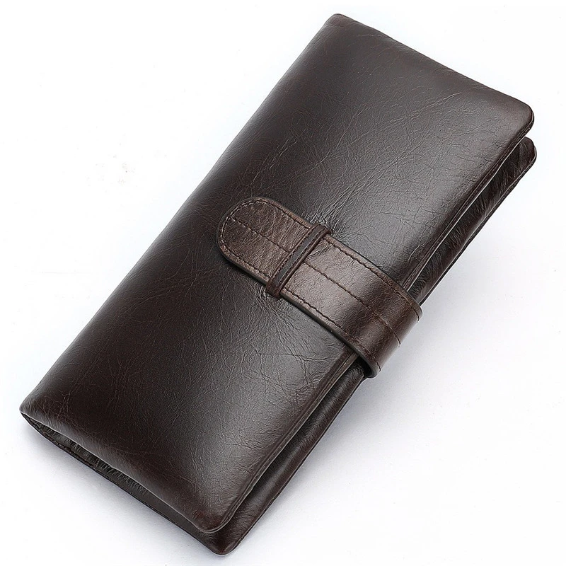 

Luxury Brand 100% Genuine Cowhide Leather Portomonee Vintage Walet Male Wallet Men Long Clutch with Coin Purse Pocket Rfid