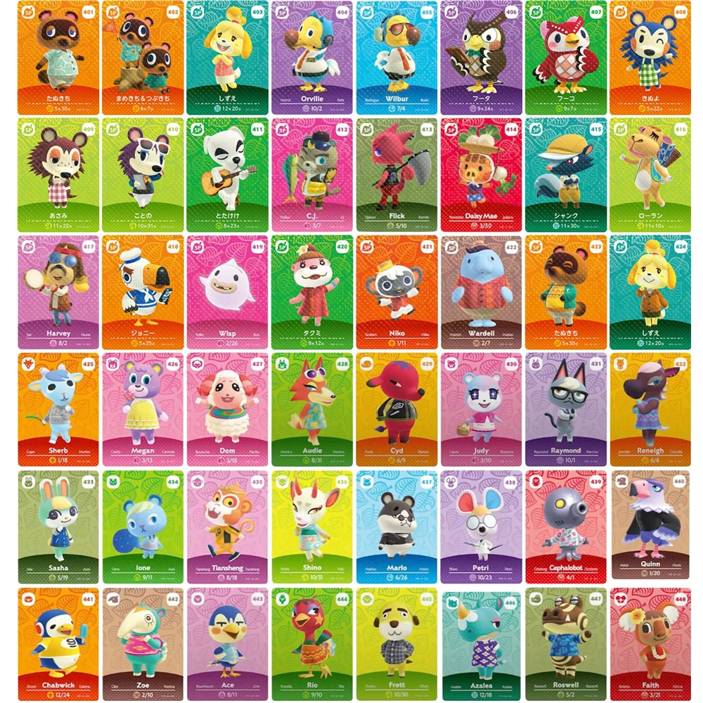 Tarjeta de Amiibo de Animal Crossing The 5th, juego de cartas de colecci&oacute;n de animales Crossing Friends-0
