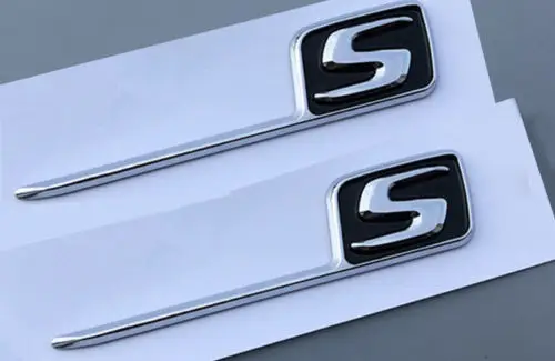 Эмблема AMG S для Mercedes Benz 3D черный C63S CLS63S ABS 2 шт. | Автомобили и мотоциклы