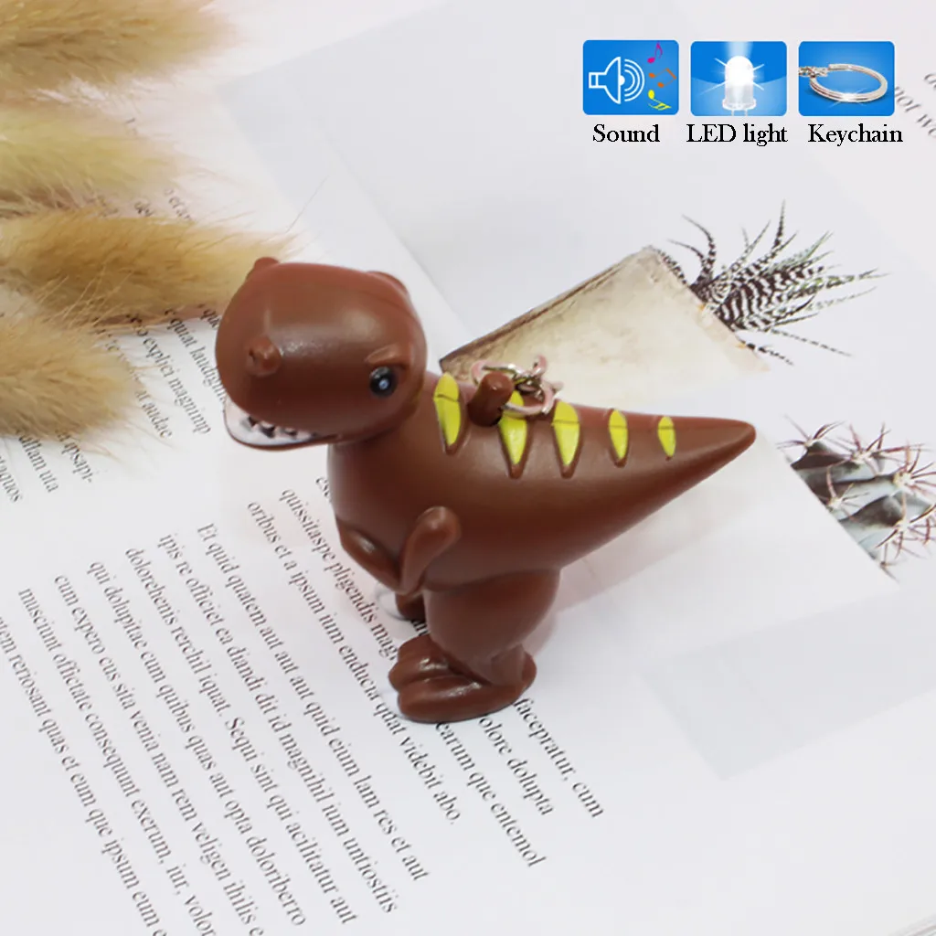 Squishy Kawaii Gigantes Animal Squeeze Toys Dinosaur Sound LED Light Lamp Flashlight Keyring Key Chain Kids Gift ToyW725 | Игрушки и