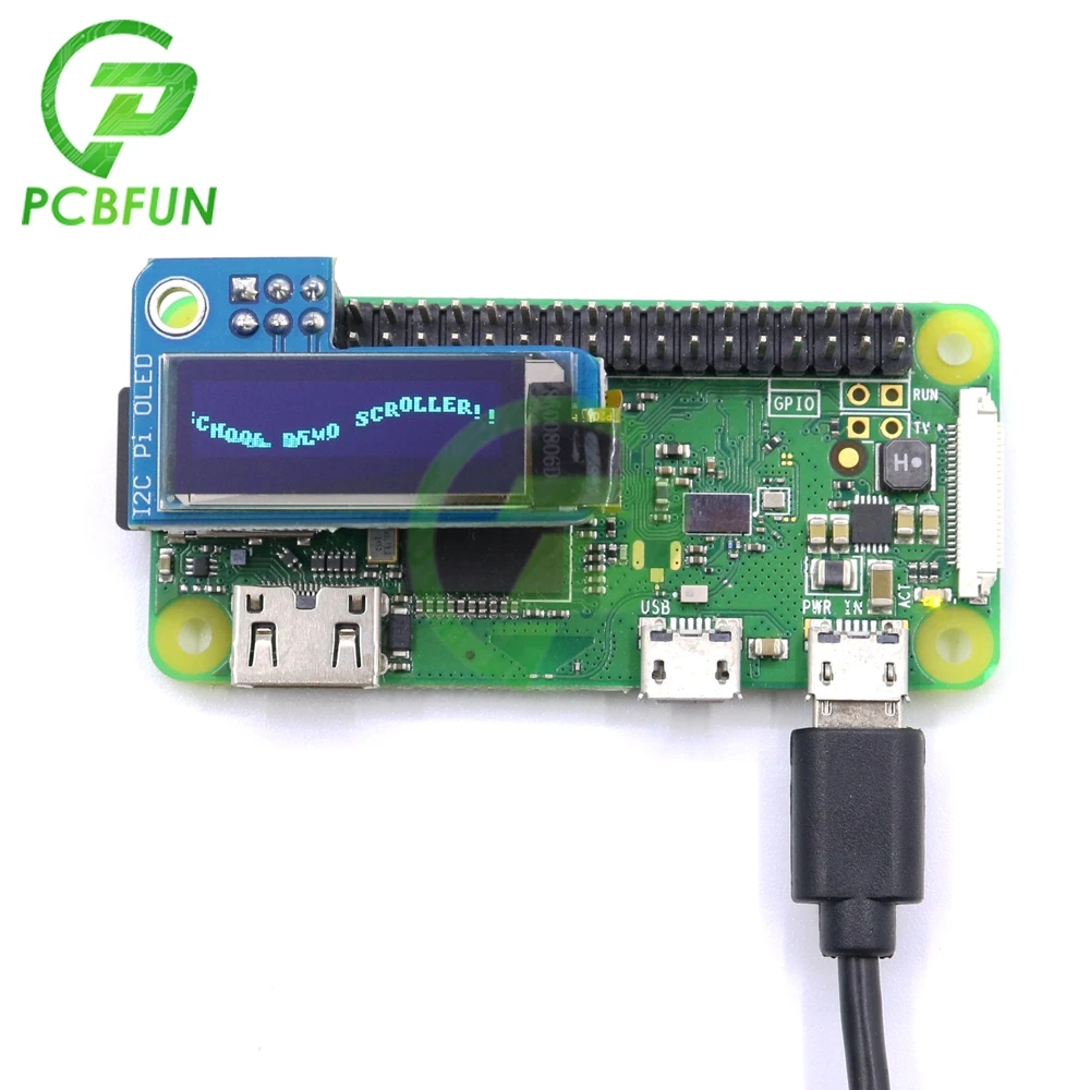 Модуль дисплея для PiOLED I2C 0 91 дюйма OLED 128X32 SSD1306 синий экран RPI Raspberry Pi 1 B + 2 3 и