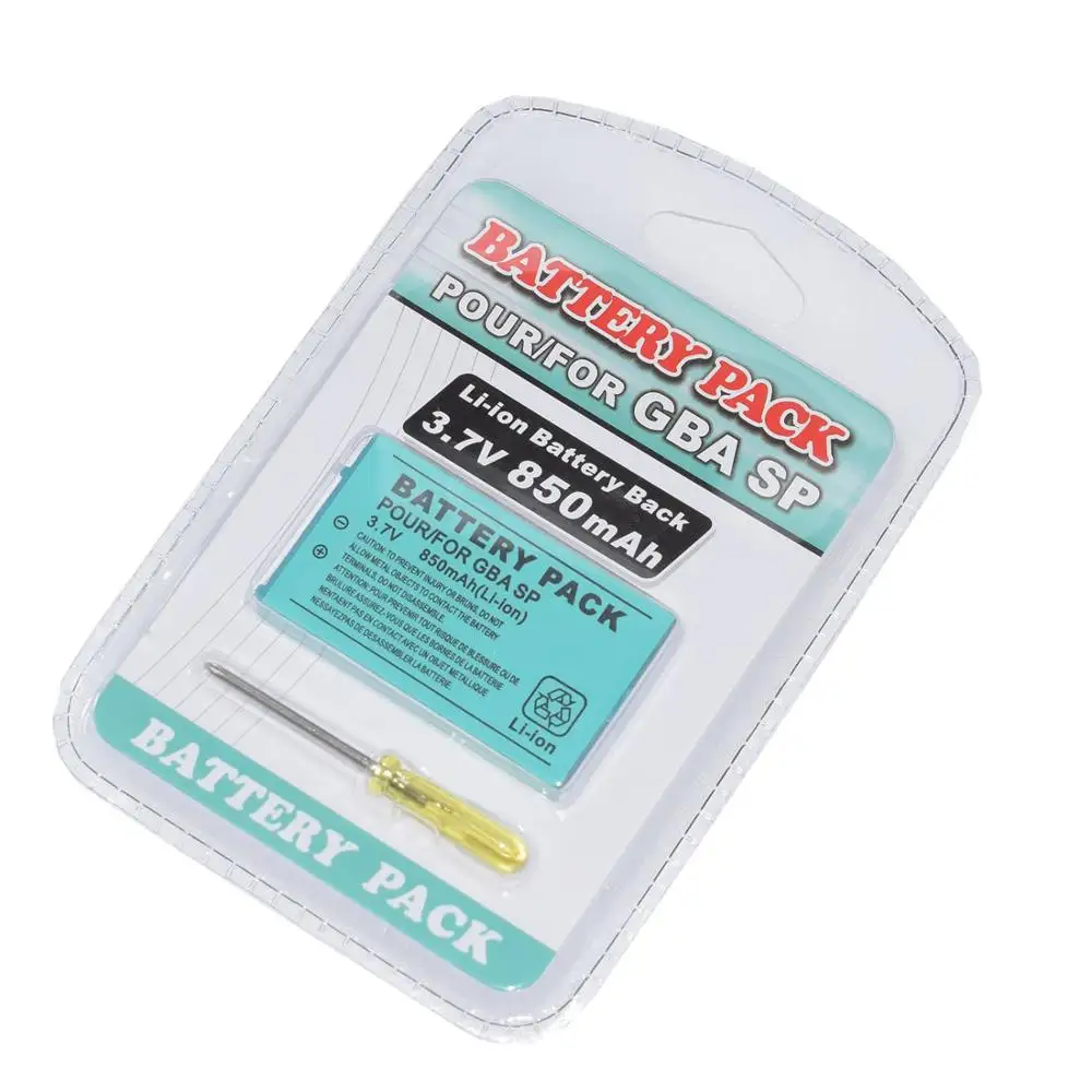 Аккумуляторная батарея 2pk для Nintendo GBA SP Gameboy Advance 3 7 В с инструментом|Батареи| |