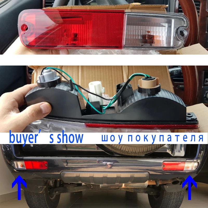 Задний бампер светильник s задний светильник s для Mitsubishi Pajero Montero V73 V75 V77 2003-2007 задние тормозные огни светильник задний светильник s задний светильник