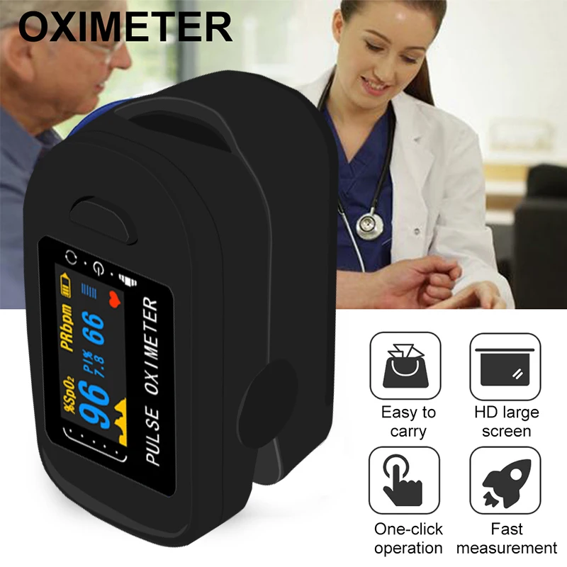 Medical Household Digital Fingertip pulse Oximeter Blood Oxygen Saturation Meter Finger LED SPO2 PR Monitor health Care
