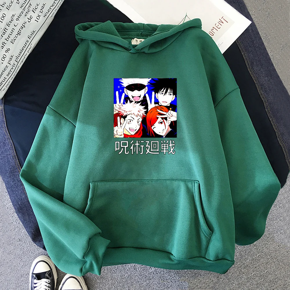 

Jujutsu Kaisen Anime Hoodie Women Gojo Satoru Print 2021 Spring Aesthetic Sweatshirt Harajuku Pullovers Streetwear Goth Clothes