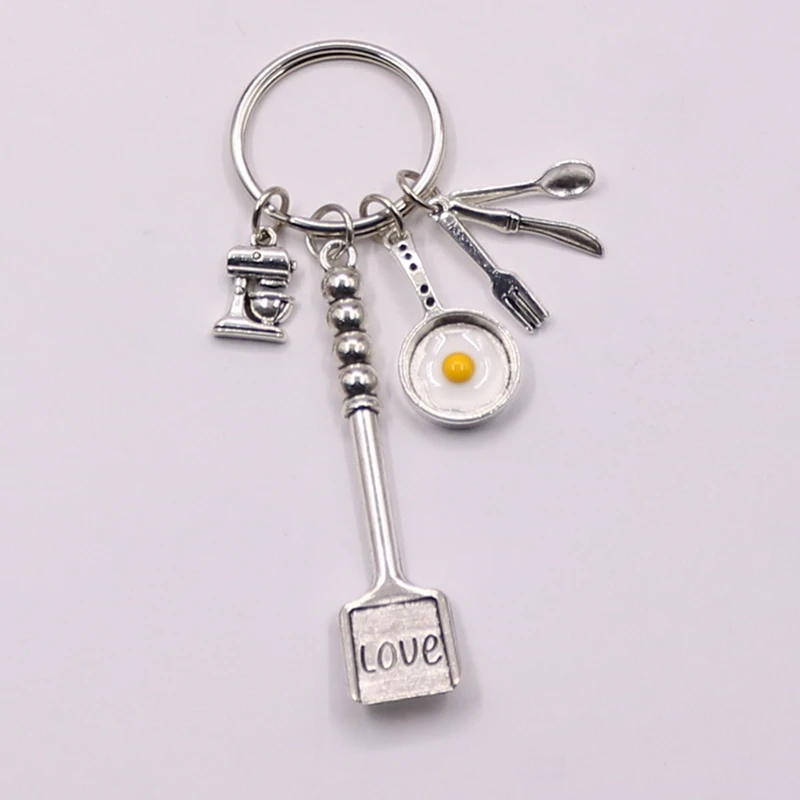 1 шт. Изящные брелоки для выпечки яйцо фри кухонная утварь лопата с надписью Love