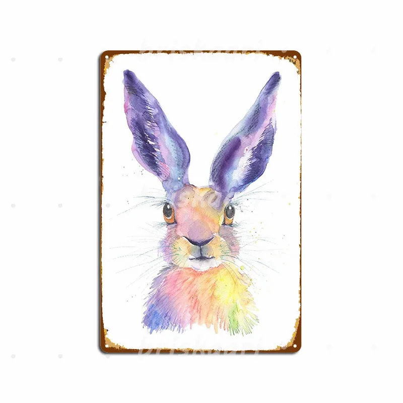 

Радуга заяц металлические знаки для гаража украшения по индивидуальному заказу Кухня Кино Гостиная металлический Плакаты